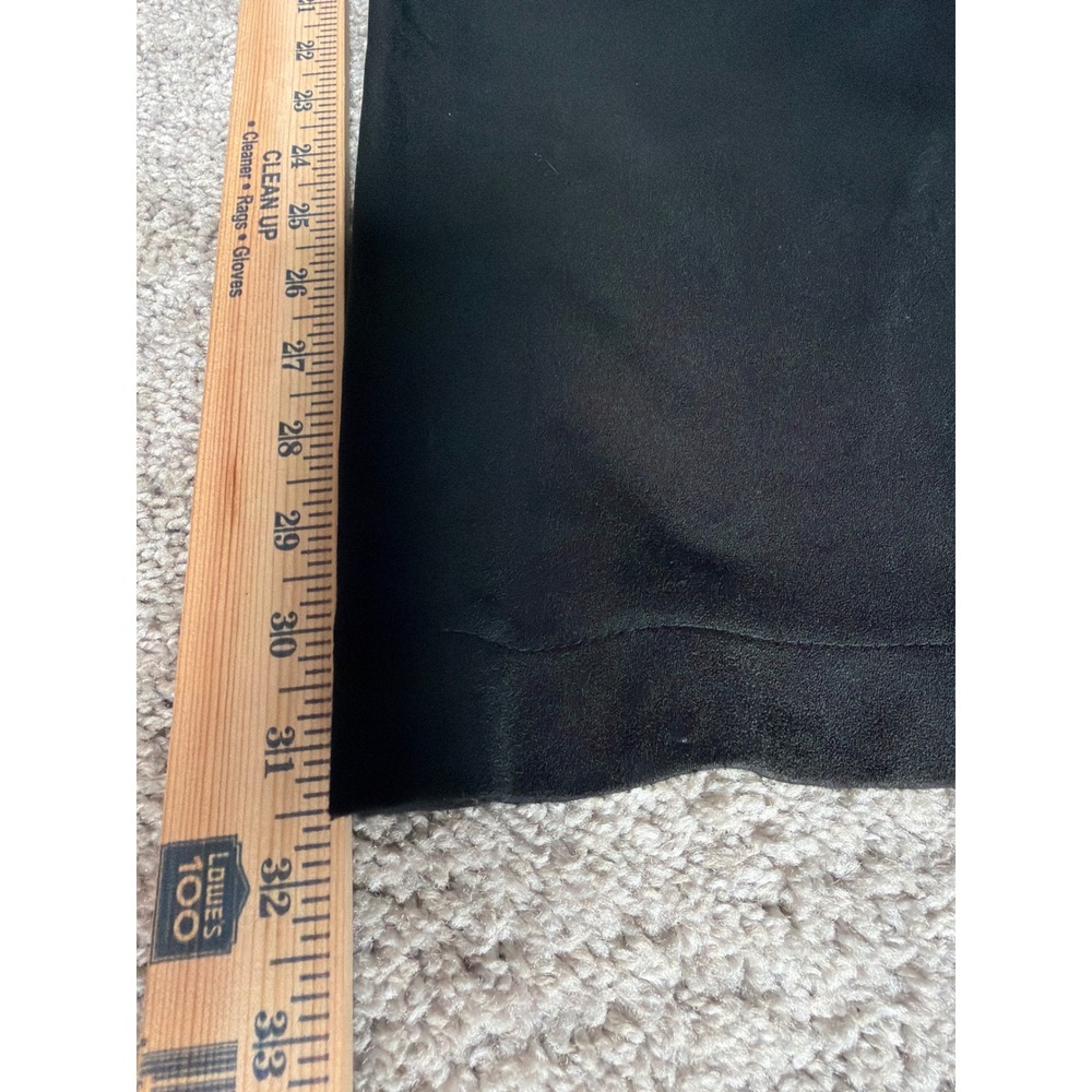 White House Black Market Wide Leg Pants Black Polyester Minimalist Side Slit 14 - Picture 10 of 11